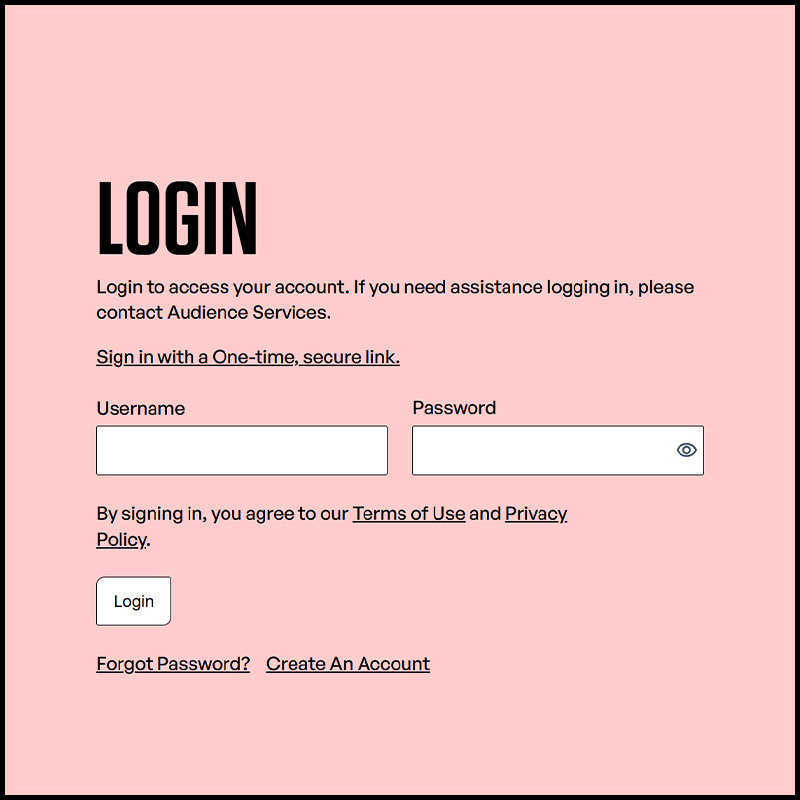 Login Portal, username and Password, Login.