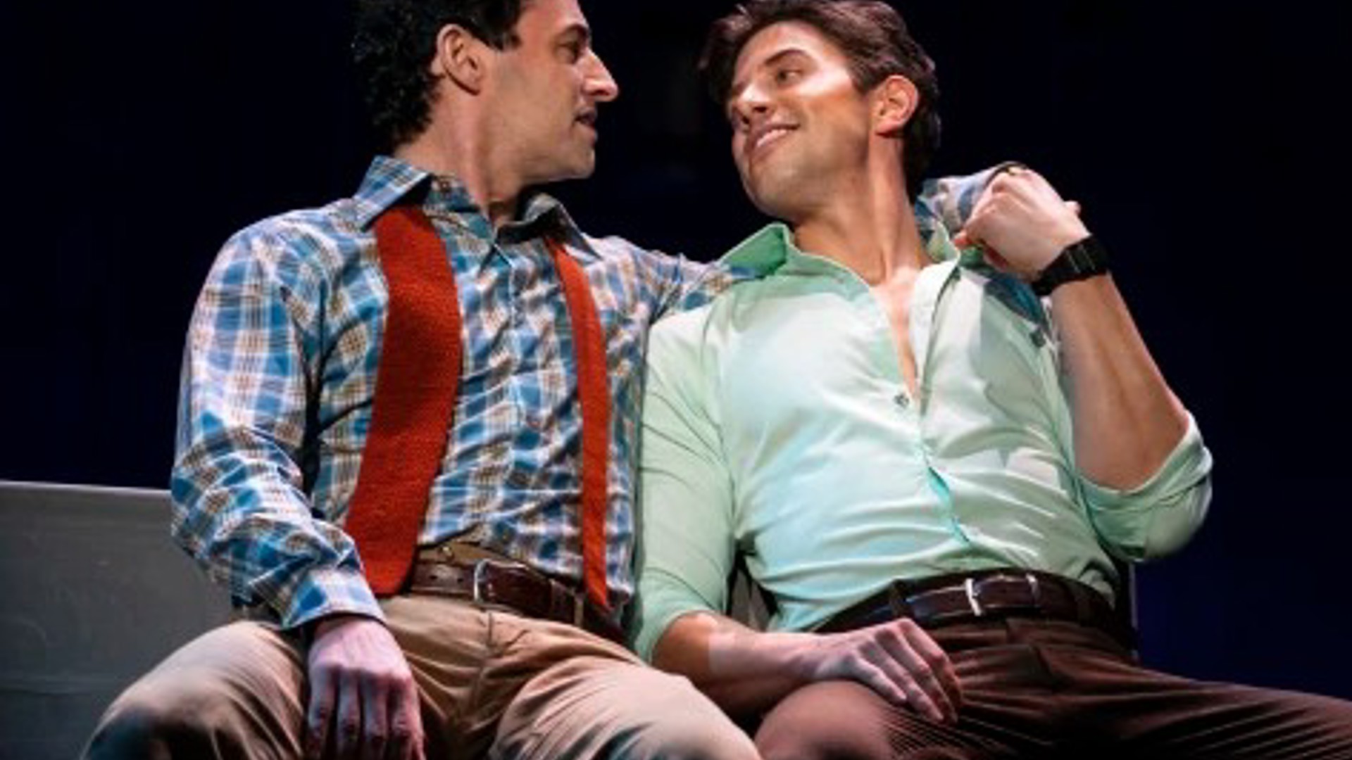  Nick Adams and Nick Blaemire in Falsettos a musical at Ahmanson Theatre