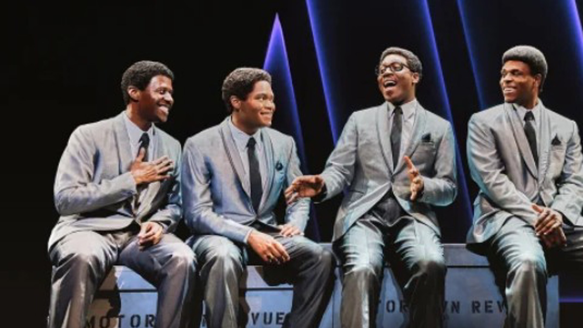 Life And Times Of The Temptations cast onstage performing Ahmanson Theatre