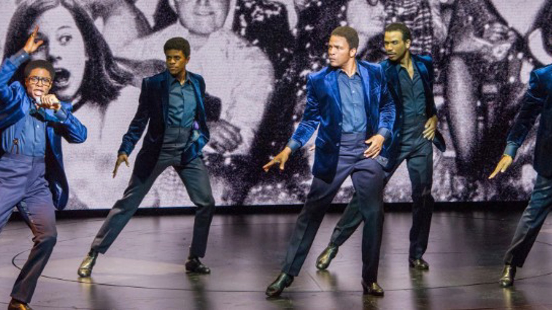 Aint Too Proud cast dancing on stage in Los Angeles