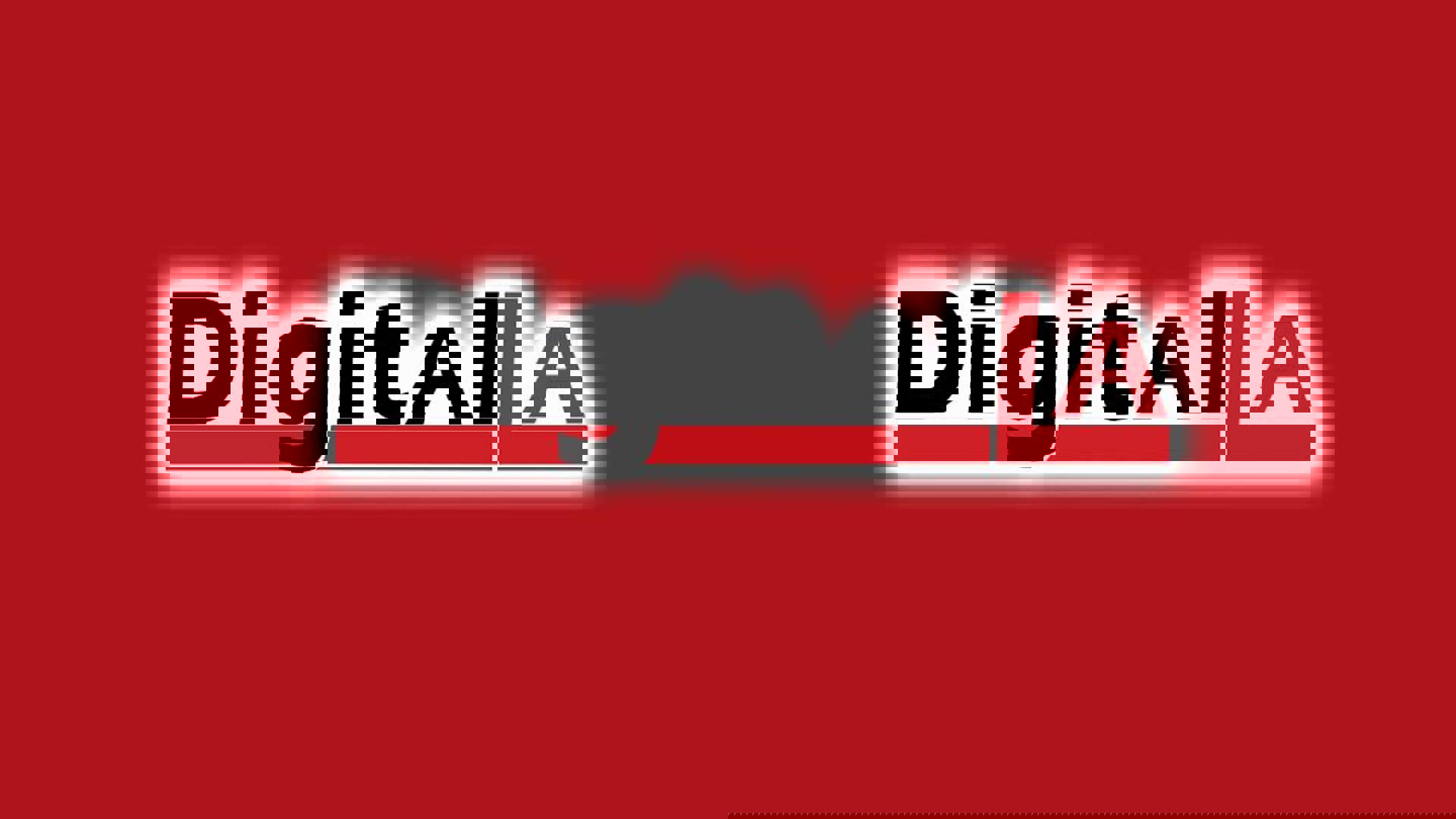 Digital LA logo on red background. 