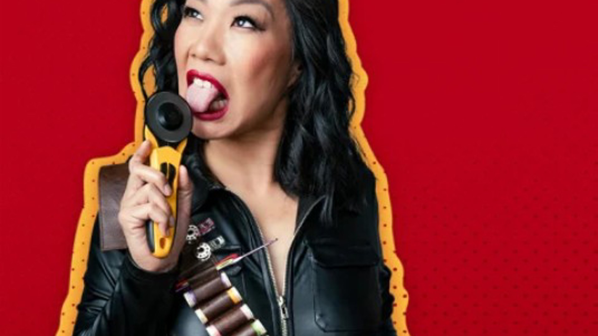 Kristina Wong performs her Sweatshop Overlord