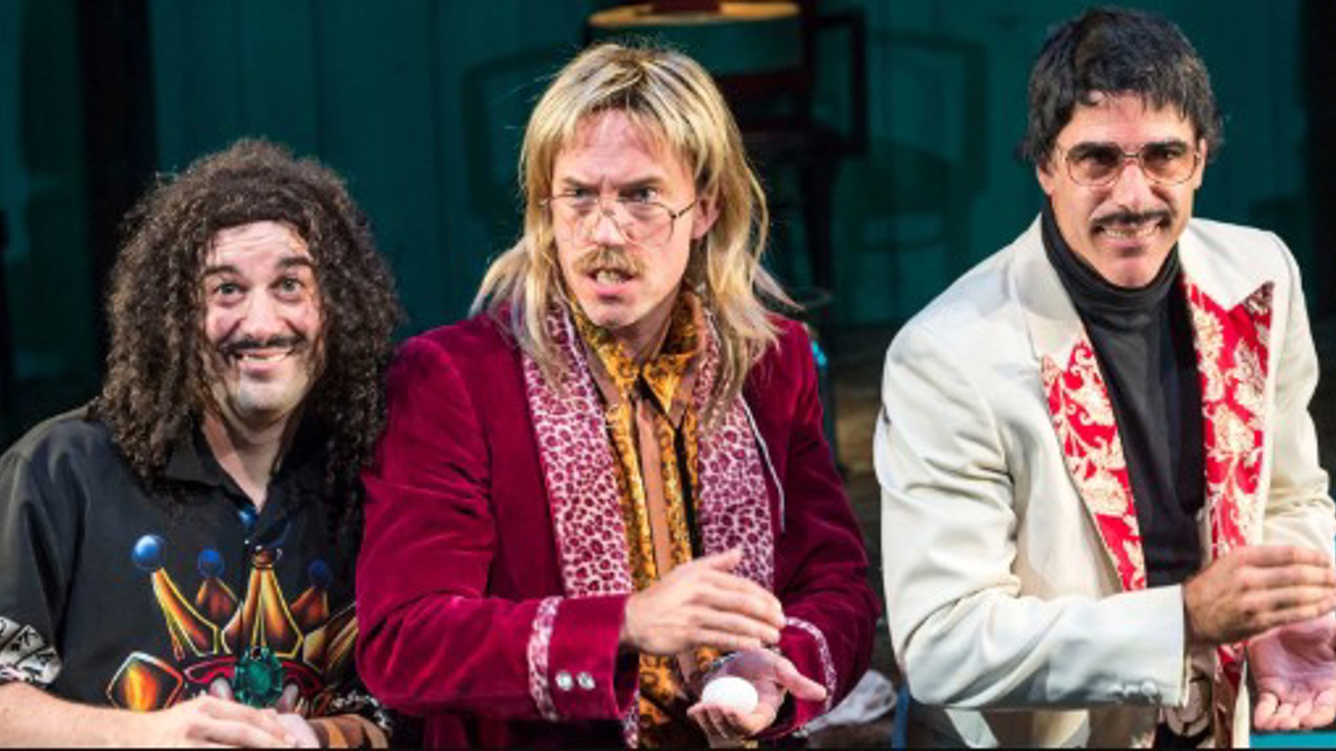 three Magicians Daryl Hannah and Dennis Diamond and Louie Magic